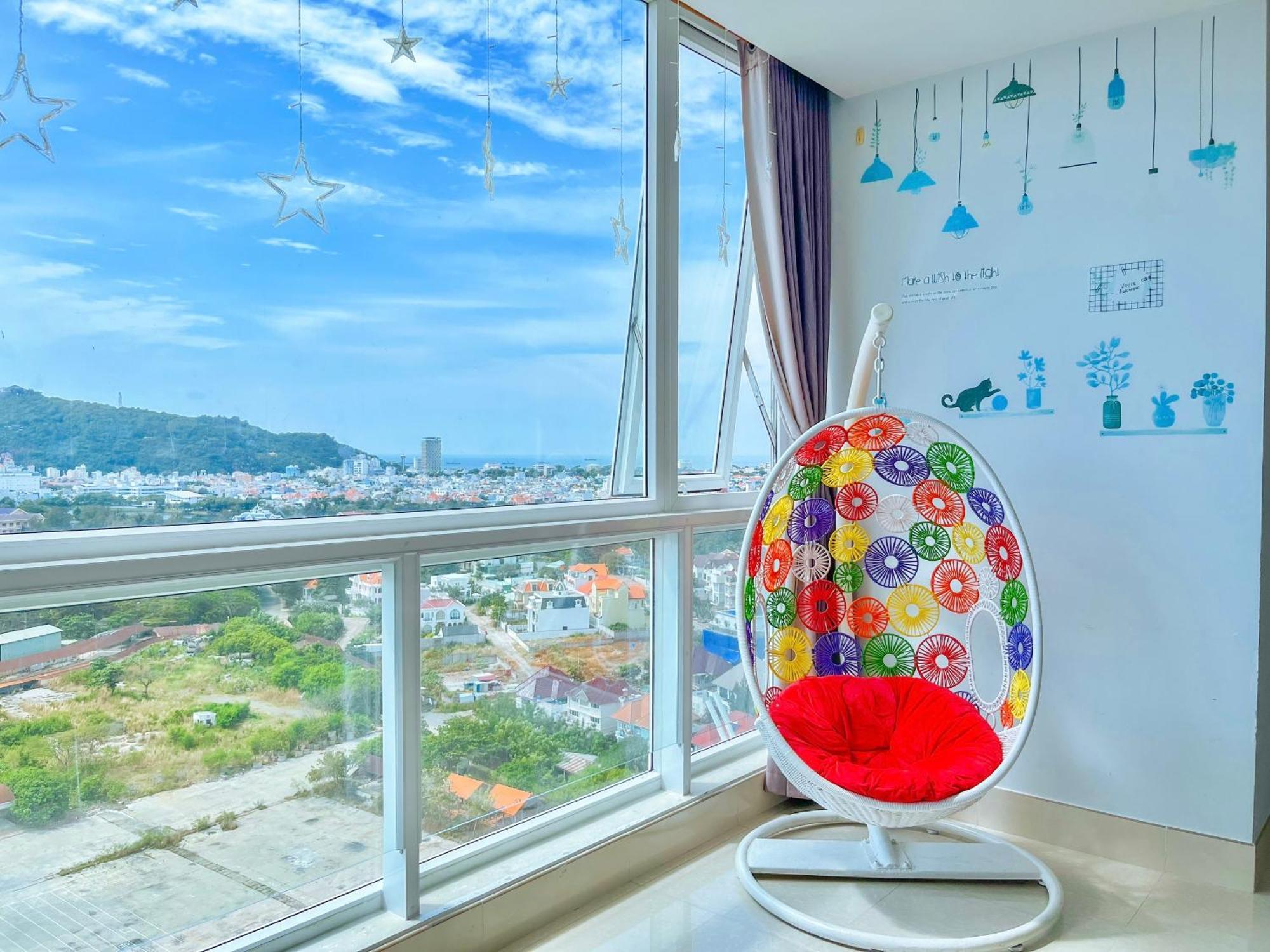 Can Ho Oasky,3 Phong View Dep Nhin Ra Bien,Nui Va Ho Bau Sen Вунгтау Экстерьер фото